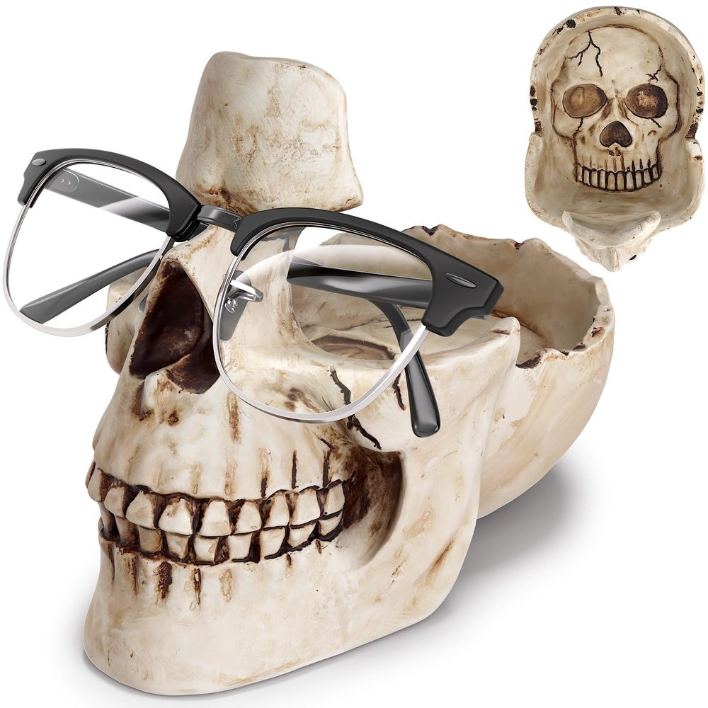 Skull Glasses Stand Holder, Creative Eyeglasses Holder, Sunglasses Spectacle🫵